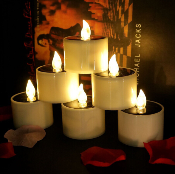 Solar LED Candle Electric LED Candle Light Solar Power Energy Christmas Decoration Holloween Home Decor Eco-friendly