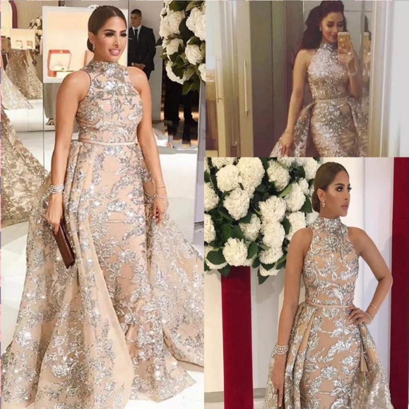 Dubai Shining Prom Dresses Saudi Arabia Sequined Appliques Mermaid Evening Gowns With Overskits Sweep Train Bridal Vestidos Custom Made, Gold
Dubai Shining Prom Dresses Saudi Arabia Sequined Appliques Mermaid Evening Gowns With Overskits Sweep Train Bridal Vestidos Custom Made, Gold