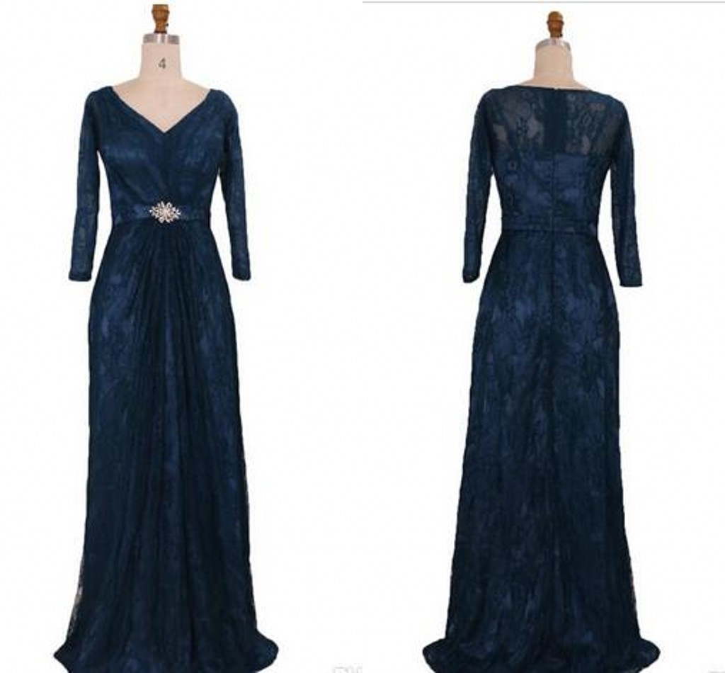 Sexy Navy Blue Lace Mother of the Bride Groom Dresses Plus size V neck Hollow Back Crystal Beaded Long Sleeves Evening Formal Gowns
Sexy Navy Blue Lace Mother of the Bride Groom Dresses Plus size V neck Hollow Back Crystal Beaded Long Sleeves Evening Formal Gowns