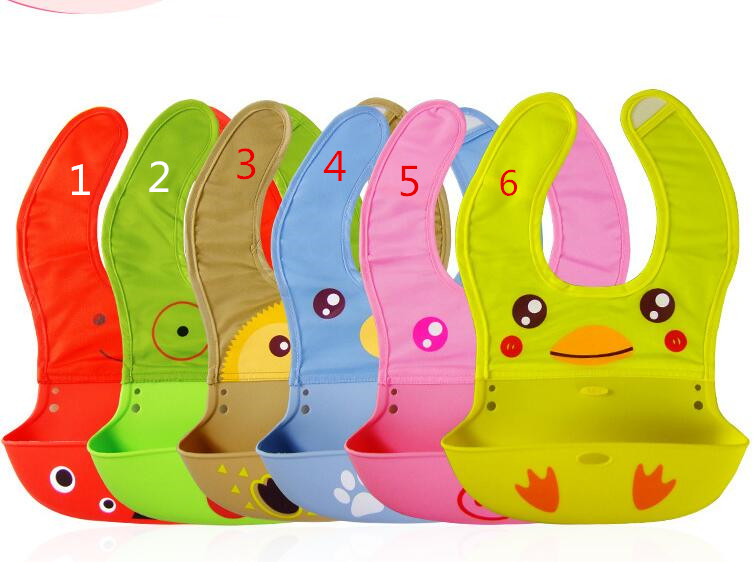 Baby Feeding Baby Bibs Waterproof silicone Lunch Feeding Bibs Creative Cartoon Saliva Towel Burp Cloths ZD01