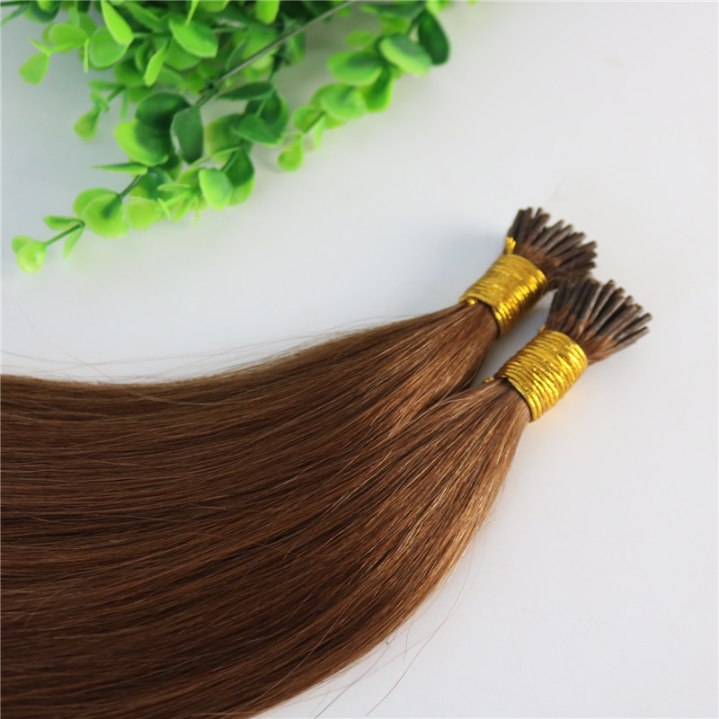 Auburn Brown #30 Stick-tip Extensions Brazilian Human Hair 100Strands 100gram Straight Keratin I-tip Human Hair Extensions