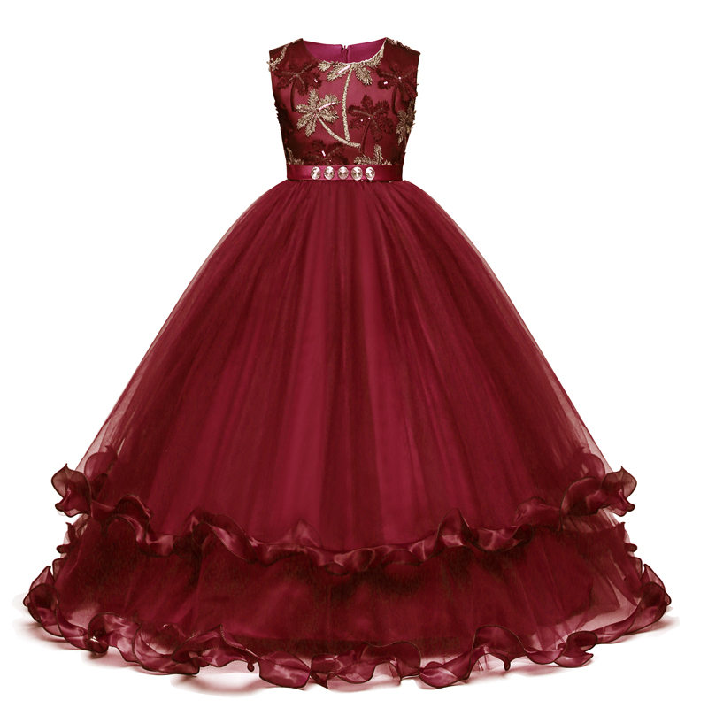 Kids Fancy Girl Flower Petals Dress Children Bridesmaid Outfits Elegant Dress for Girl Vestido Party Prom Gown Princess Costume, Dark red
Kids Fancy Girl Flower Petals Dress Children Bridesmaid Outfits Elegant Dress for Girl Vestido Party Prom Gown Princess Costume, Dark red