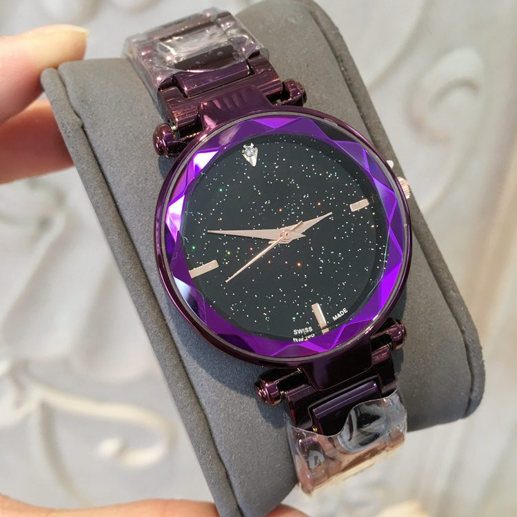 2019 Hot Sale Purple/blue Women Watch Fashion Luxury stainless Steel Design Relojes De Marca Mujer Lady Dress Watch With Starry sky Dial, Slivery;brown
2019 Hot Sale Purple/blue Women Watch Fashion Luxury stainless Steel Design Relojes De Marca Mujer Lady Dress Watch With Starry sky Dial, Slivery;brown