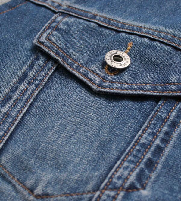 Wholesale-Autumn vintage denim jacket with a hood male plus size plus size denim coat outerwear slim men's clothing