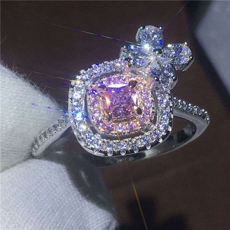 Flower jewelry Lovers ring Cushion cut 5A Zircon Cz 925 sterling silver Engagement wedding band rings for women Jewelry Gift
Flower jewelry Lovers ring Cushion cut 5A Zircon Cz 925 sterling silver Engagement wedding band rings for women Jewelry Gift
