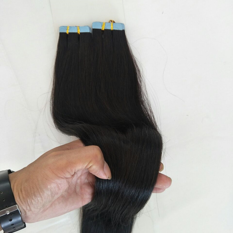 New Arrival Human Hair Clip In Extensions Skin Weft Seamless Invisible Tape Remy Hair 100g Natural Color 18 20 22 24inch