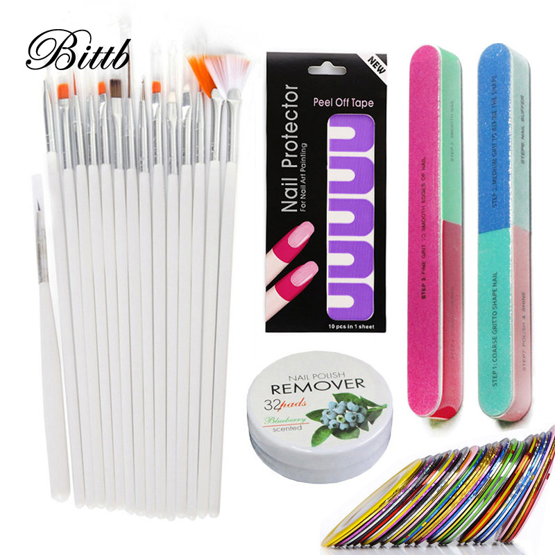 Bittb Nail Art Manicure Kits Nail Polish Varnish Protector Holder Art Dotting Pen 15pcs Painting Brushes Decoration Tools, Setp016
Bittb Nail Art Manicure Kits Nail Polish Varnish Protector Holder Art Dotting Pen 15pcs Painting Brushes Decoration Tools, Setp016