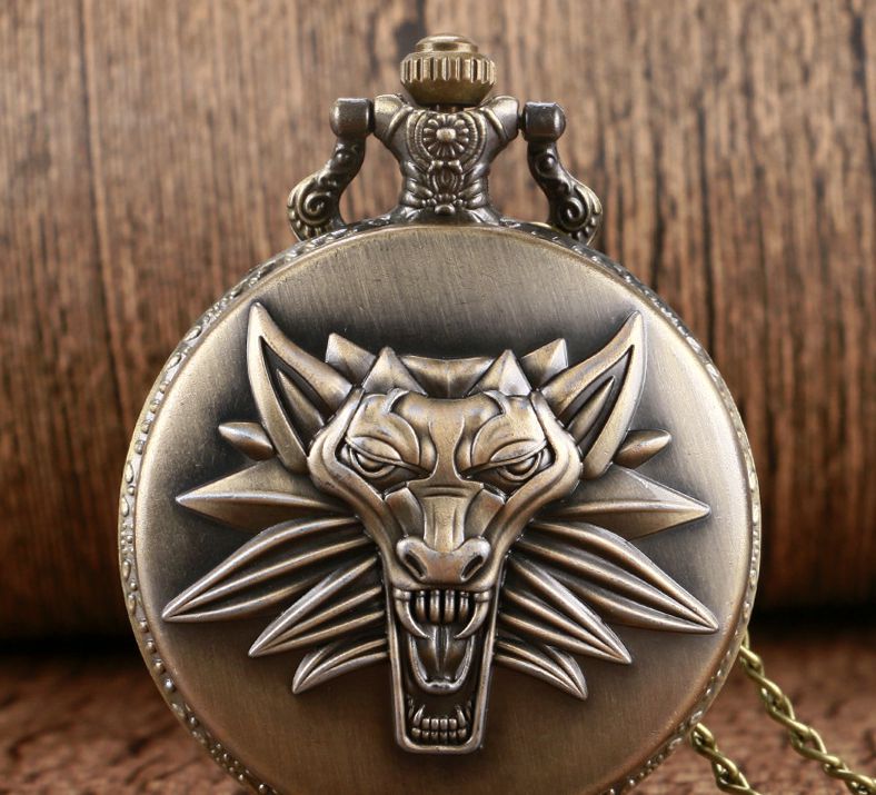 

Wholesale 50pcs/lot classic Roar Lion Pocket watch vintage pocket watch Men Women antique models Tuo table watch PW138, Bronze