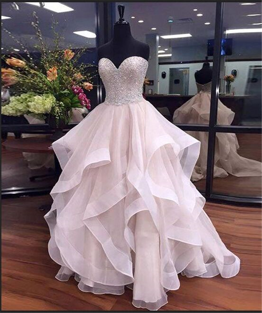 Strapless Ball Ruffled Organza Puffy Prom Dress Crystals Hand Beading Evening Gowns Crystal Party Dresses Evening Wear
Strapless Ball Ruffled Organza Puffy Prom Dress Crystals Hand Beading Evening Gowns Crystal Party Dresses Evening Wear