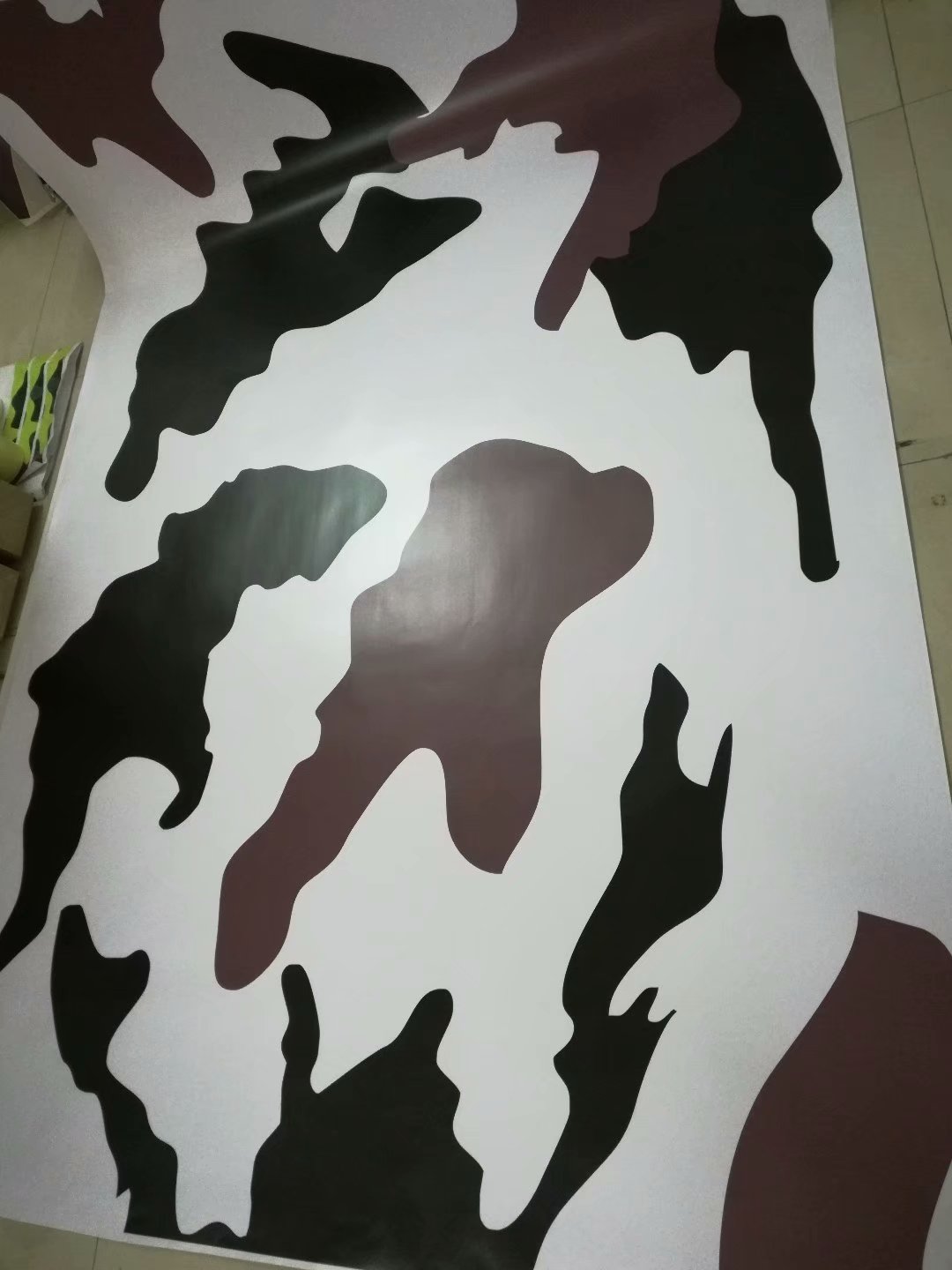 Large Camo VINYL Wrap Brown white grey Full Car Wrapping Camouflage Foil graphic with air free size 1.52 x 30m/Roll 5X98ft