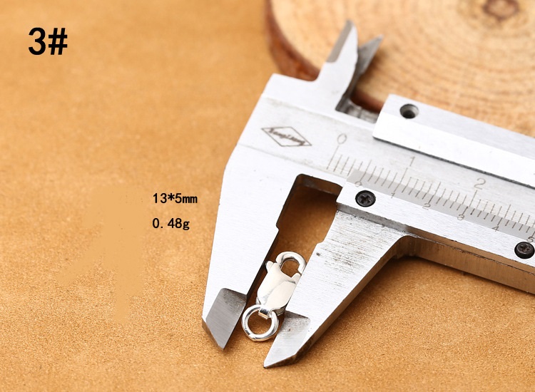 High quality 925 sterling silver lobster clasp hook for necklaces and bracelets connector findings supply DIY accessories - several sizes