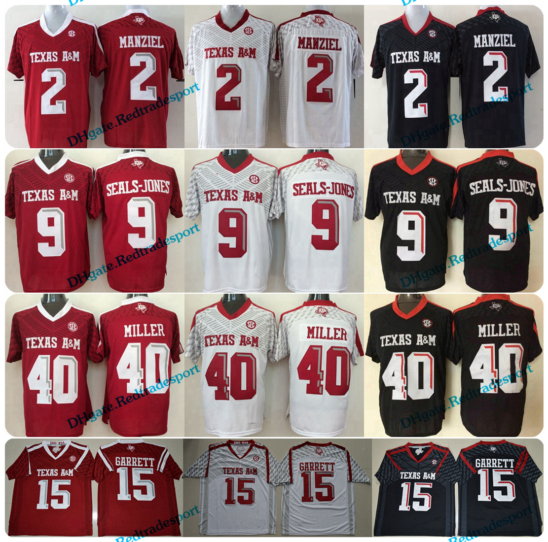 NCAA Texas A& Aggies College Football Jerseys 15 Myles Garrett 2 Johnny Manziel 9 Ricky Seals-Jones 40 Von Miller University Football Shirts Mens S-XXXL, Black 9
NCAA Texas A& Aggies College Football Jerseys 15 Myles Garrett 2 Johnny Manziel 9 Ricky Seals-Jones 40 Von Miller University Football Shirts Mens S-XXXL, Black 9
