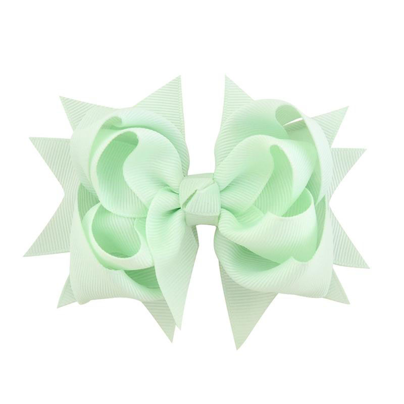 Baby Girls Boutique Hair Bows Accessories Hair Pins Solid Grosgrain Ribbon Bow With Clip Children Kids 3 layers Bow Hair Accessories