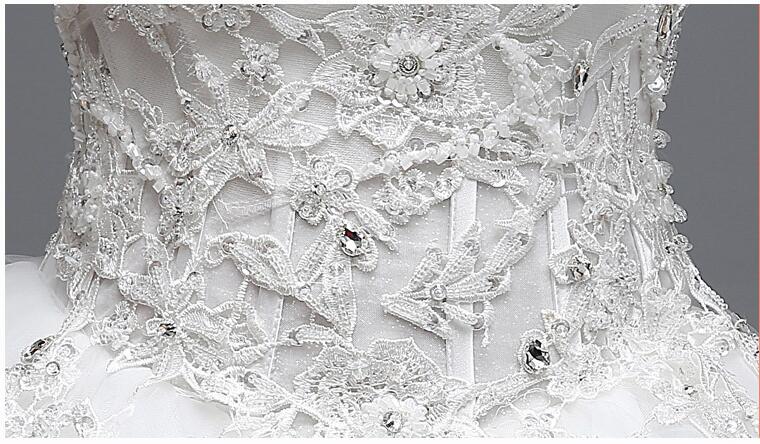 Real Photo vestido de noiva de Wedding Dress 2018 New Fashion Koreal Style Red Romantic Lace Appliques Princess bridal Ball Gown