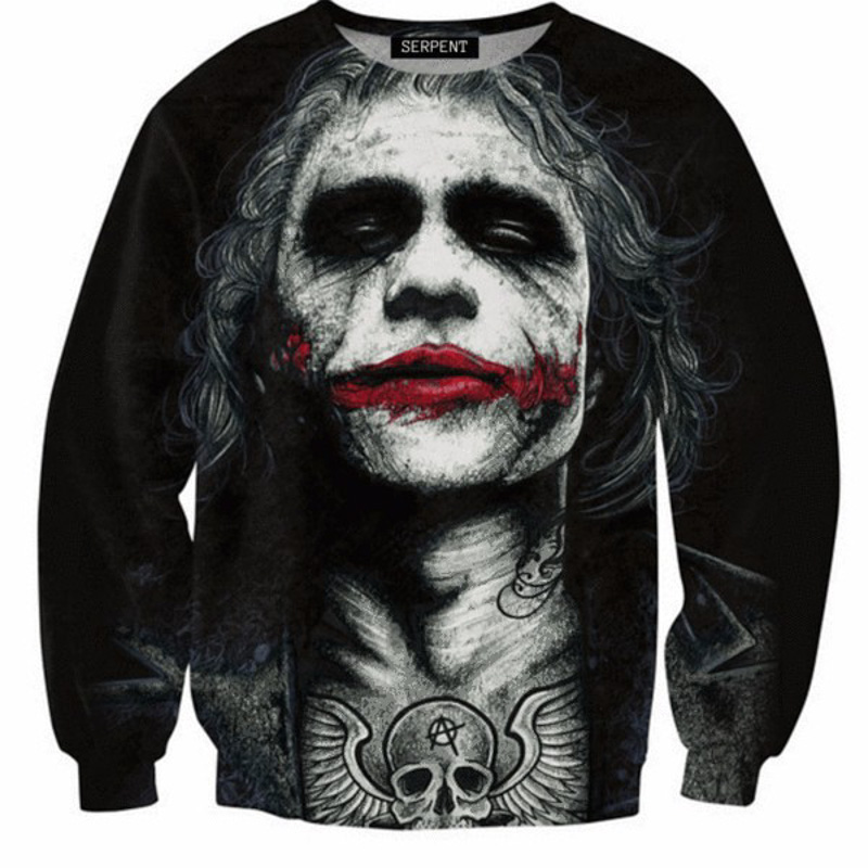 Joker Hoodie Sweatshirt Men 3d Print Chic Pullover Vogue Hoody Einstein Funny Hoodies Keep Calm Tee Long Sleeve Black Pullovers S-5XL, Jh-006
Joker Hoodie Sweatshirt Men 3d Print Chic Pullover Vogue Hoody Einstein Funny Hoodies Keep Calm Tee Long Sleeve Black Pullovers S-5XL, Jh-006
