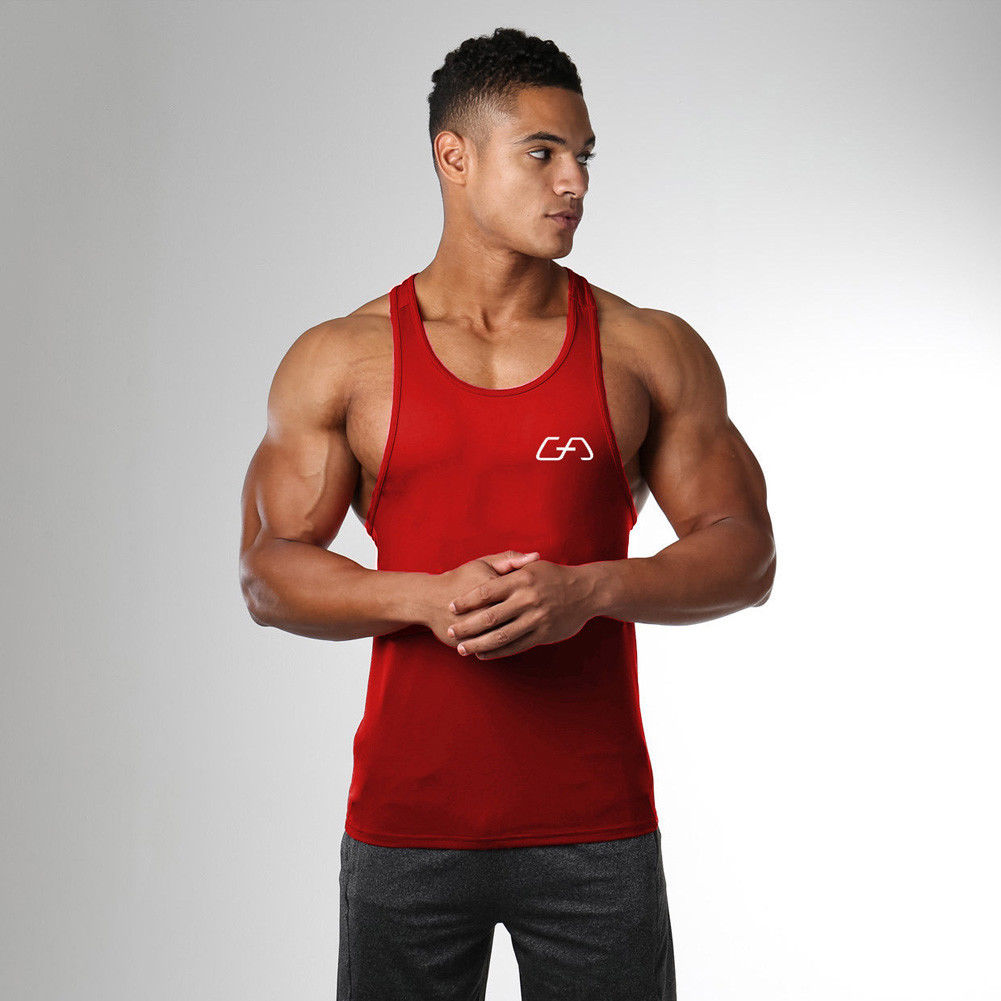 Summer Cotton Blends Men Sleeveless Bodybuilding Shirt Tank Top Tee Male Causal Singlet Fitness Vest UK