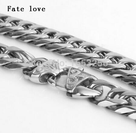 Fate love 18''-40'' 12mm High Quality Never Fade Stainless Steel Men Biker Solid Cuban Link Chain Curb Necklace Fashion Jewelry
Fate love 18''-40'' 12mm High Quality Never Fade Stainless Steel Men Biker Solid Cuban Link Chain Curb Necklace Fashion Jewelry