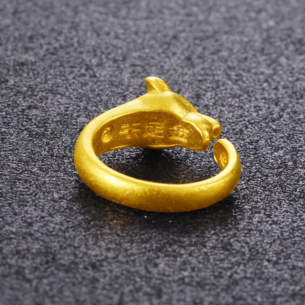 Womens Mens Ring Hip Hop 18k Yellow Gold Filled Solid Leopard Shaped Fashion Ring Gift Size Free