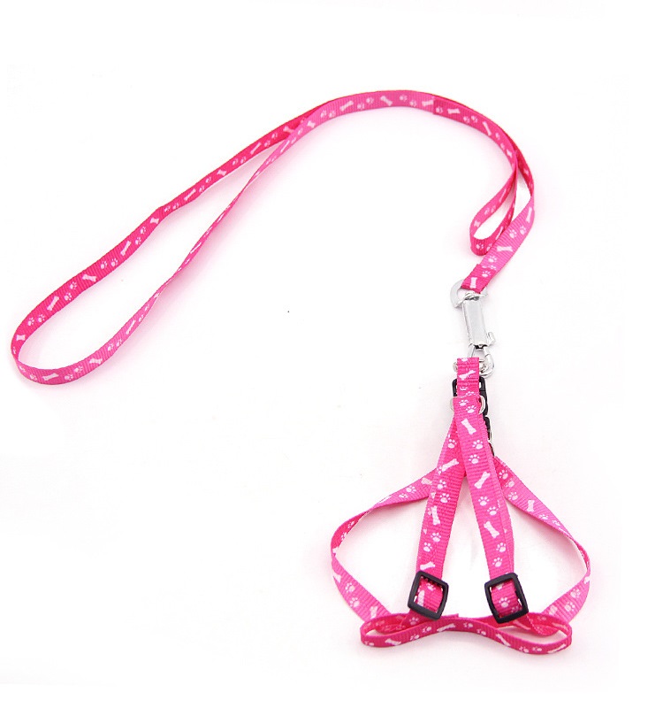 Printed Harness Leash Adjustable Dog Rope Puppy Cat Pet Supplies for Small Dogs 1*120cm wen6764