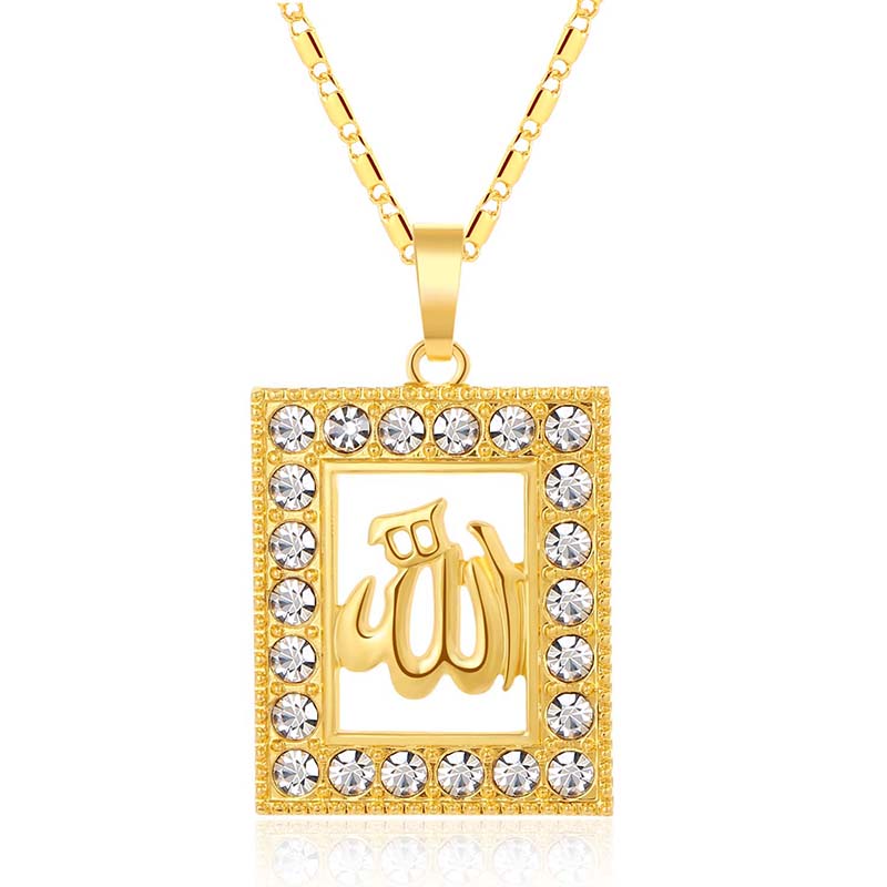 Fashion Rhinestone Middle Eastern Islamic Religious Muslim necklace/neck chain for Gold/Silver color Arab Women jewelry gift Bijoux
Fashion Rhinestone Middle Eastern Islamic Religious Muslim necklace/neck chain for Gold/Silver color Arab Women jewelry gift Bijoux