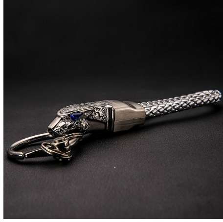 Brand HONEST High Grade Men Key Chain Keychains Rhinestones Car Key Ring Holder Jewelry Bag Pendant Gift Genuine Leather Rope