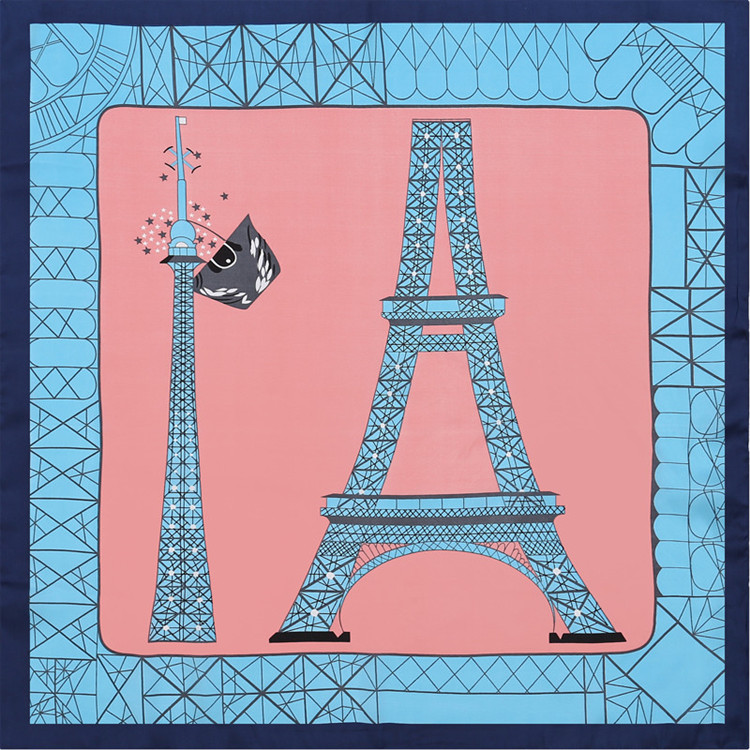 New Twill Silk Scarf Women Eiffel Tower Print Spain Headband Scarf Lady Small Square Scarves Female Fashion Kerchief Bandana 70cm*70cm
New Twill Silk Scarf Women Eiffel Tower Print Spain Headband Scarf Lady Small Square Scarves Female Fashion Kerchief Bandana 70cm*70cm