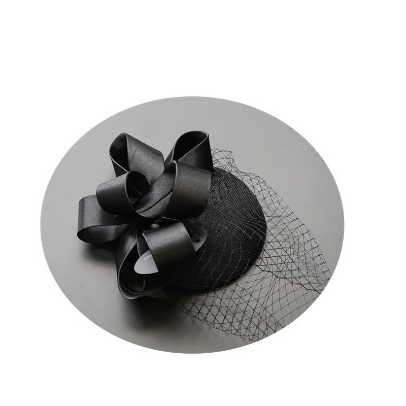 Elegant 2018 Top Quality Birdcage Veils Bridal Wedding Hat with Clip Black Tulle Wedding Party Evening Fascinator Hats Wedding Accessories