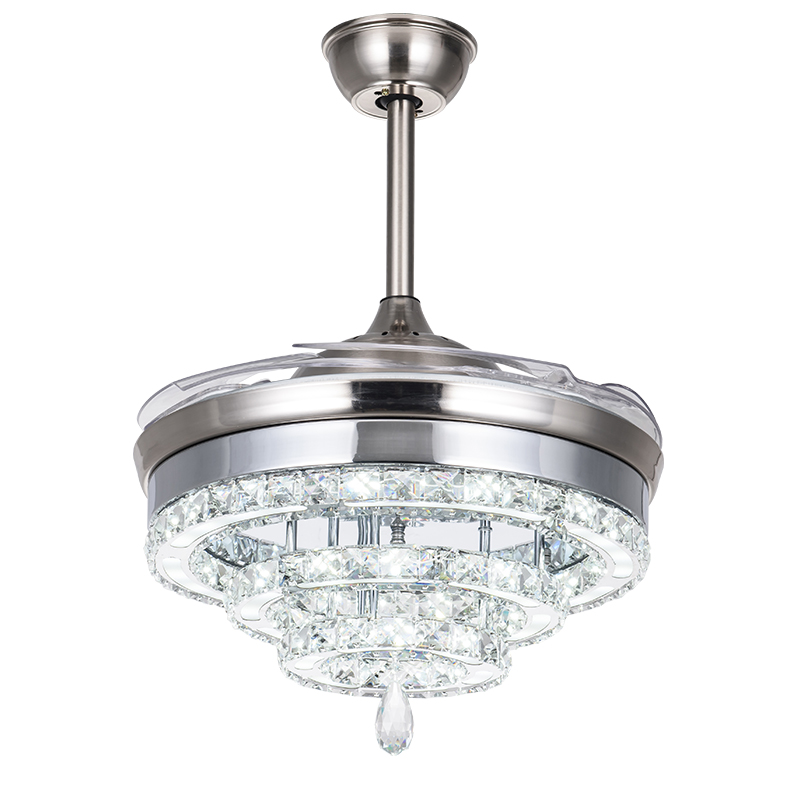 LED Crystal Chandelier Fan Lights Invisible Fan Crystal Lights Living Room Bedroom Restaurant Modern Ceiling Fan 42 Inch with Remote Control
LED Crystal Chandelier Fan Lights Invisible Fan Crystal Lights Living Room Bedroom Restaurant Modern Ceiling Fan 42 Inch with Remote Control