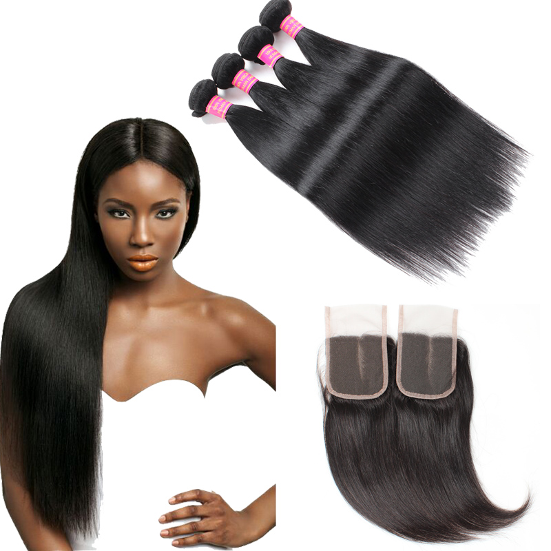 Wholesale 8A Peruvian Straight Hair 4 Bundles with 4*4 Lace Closure Unprocessed Virgin Hair Extensions Free/Middle/Three Part Free Shipping, Natural color
Wholesale 8A Peruvian Straight Hair 4 Bundles with 4*4 Lace Closure Unprocessed Virgin Hair Extensions Free/Middle/Three Part Free Shipping, Natural color
