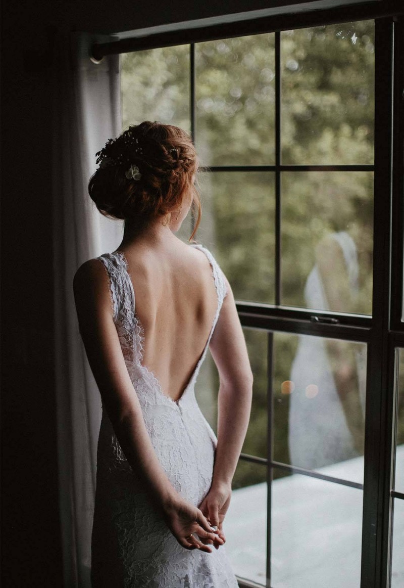 Summer Boho Mermaid Wedding Dress Gorgeous Deep V Neck Full Lace Backless Bridal Gowns For Garden Outdoor