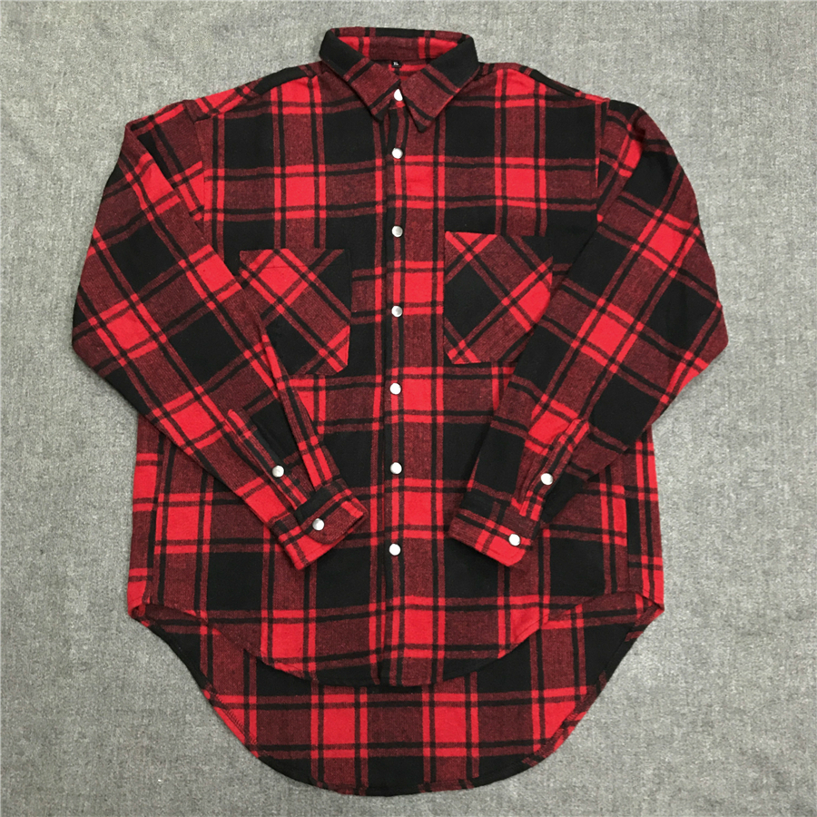 Men's Casual Shirts Cropped Thick Plaid Flannel Men Hiphop Relaxed Fit Black/Red Checkered Shirt
Men's Casual Shirts Cropped Thick Plaid Flannel Men Hiphop Relaxed Fit Black/Red Checkered Shirt