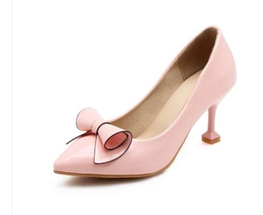 Free send Hot refreshing bowknot pointed end high heel shoes 44-48 women's single shoes, White
Free send Hot refreshing bowknot pointed end high heel shoes 44-48 women's single shoes, White