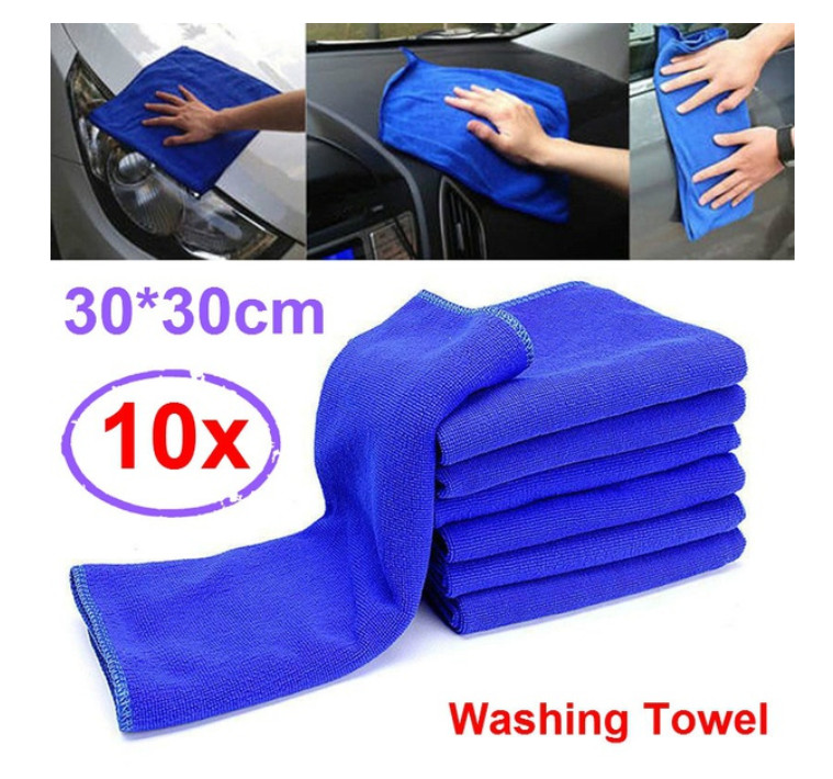 Washing Towel Car Large Microfiber Blue Cleaning Auto Car Cloth Kitchen Washing Polish Set 12inch atp041 от DHgate WW