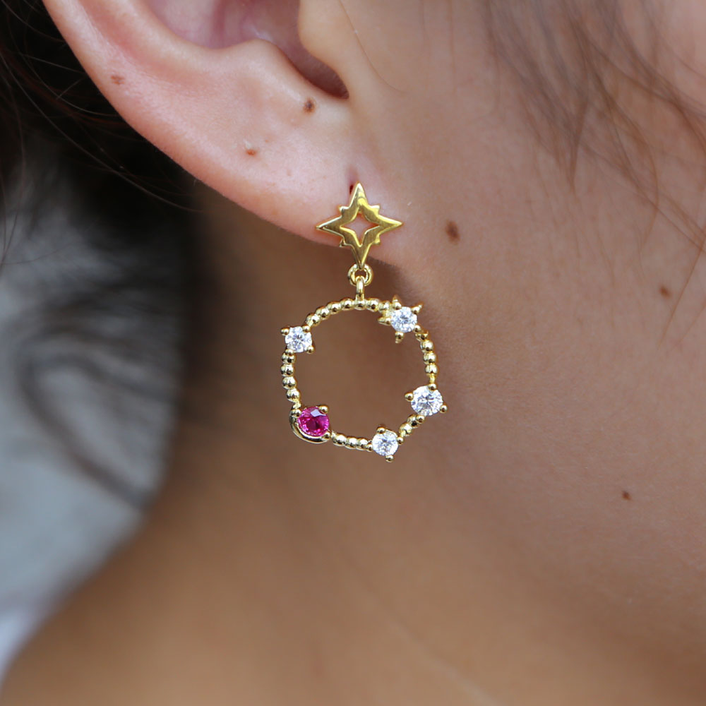 fashion gorgeous women jewelry gold plated star northstar charm christmas gift personalized dangle earring