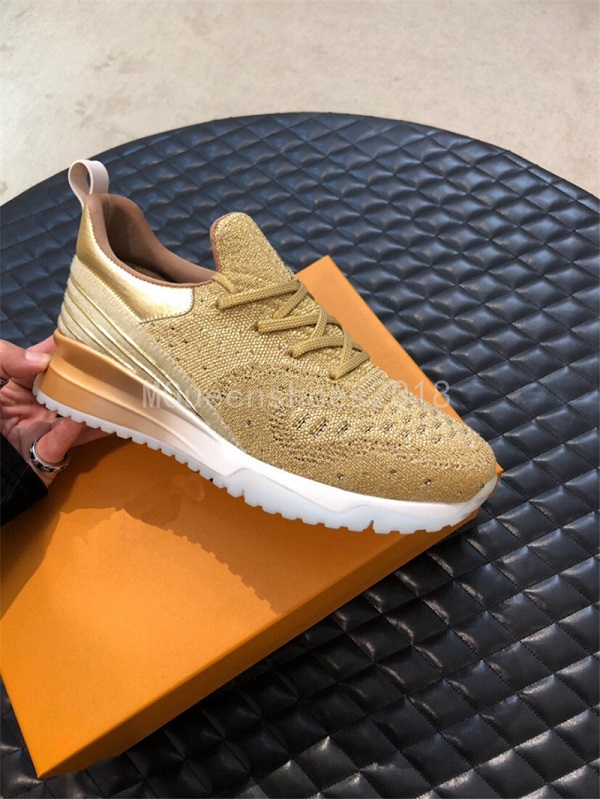 Paris Luxury Designer Sneakers Casual Shoes Mens Womens Sports Brand Runners Knitted Lightweight Mesh Trainer