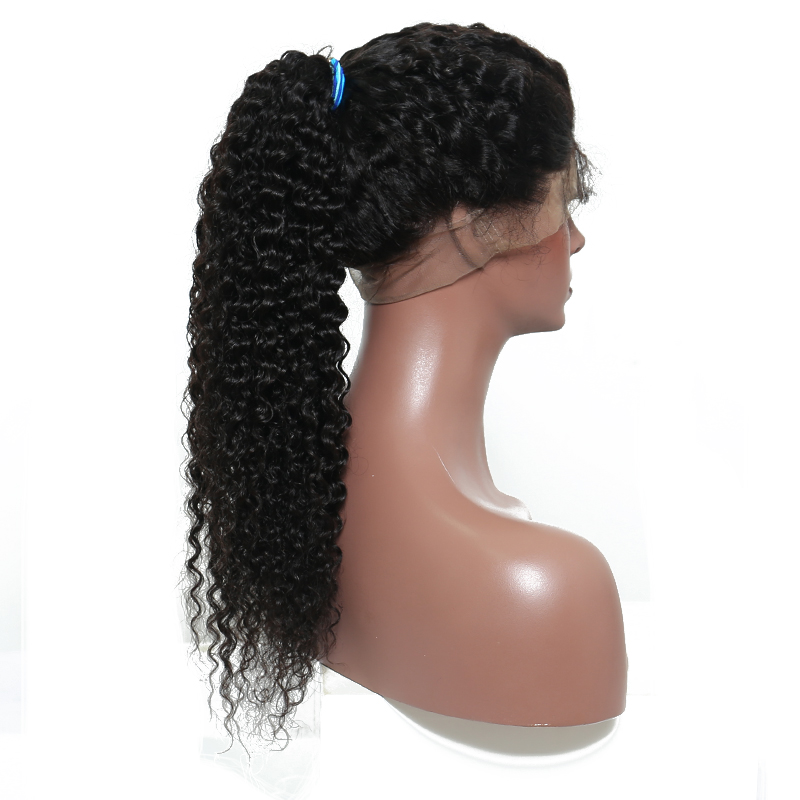 Kinky Curly Human Hair Wigs 13x4 Lace Front Wig 130% Density Brazilian Virgin Wet and Wave Curls for Black Women Pre Plucked