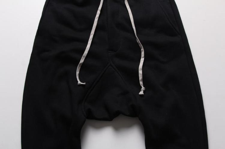 HZIJUE Pants Hip Hop Dance Harem Sweatpants Drop Crotch Pants Men Parkour Track Tapered Trousers