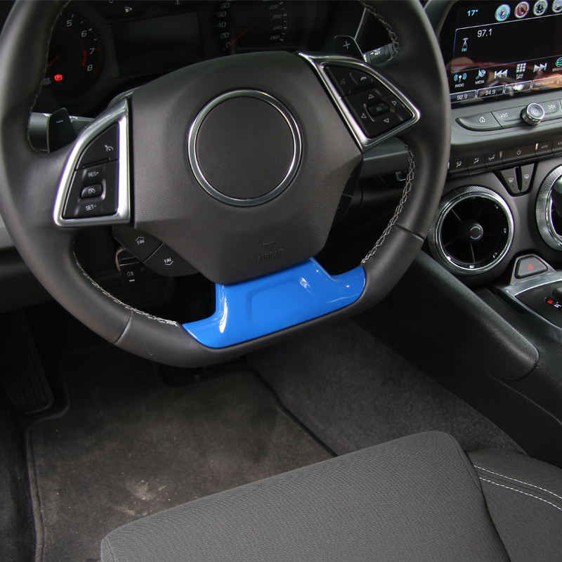 Car styling ABS Car Steering Wheel Decoration Cover Trim For Chevrolet Camaro Auto Interior Accessories