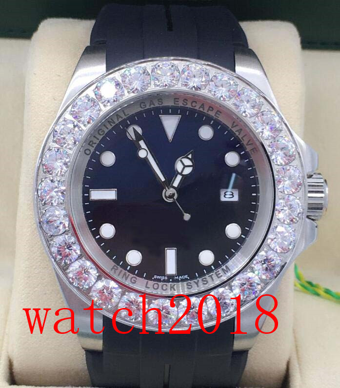 Luxury Watch Mens Brand New Custom 44mm Genuine Diamond Watch Automatic Fashion Brand Men's Watch Wristwatch