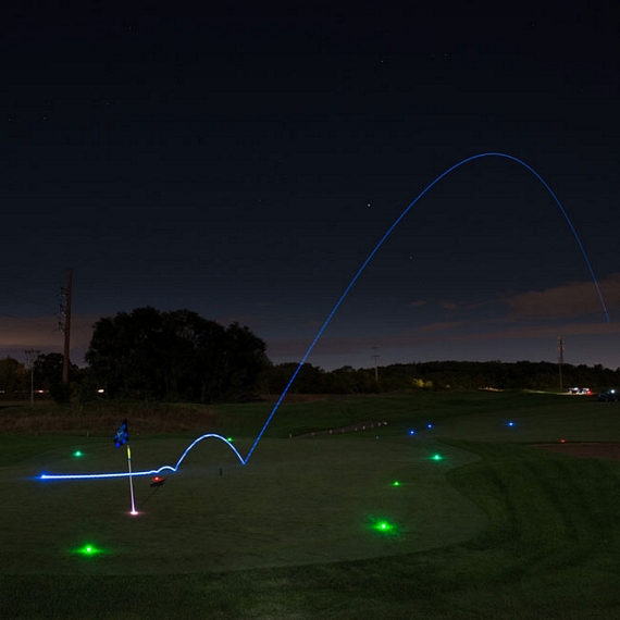 GOLDBALL Night Golf Balls Hitting Ultra Bright Glow Golf Ball LED Ball Two Layer Golf Practice Balls