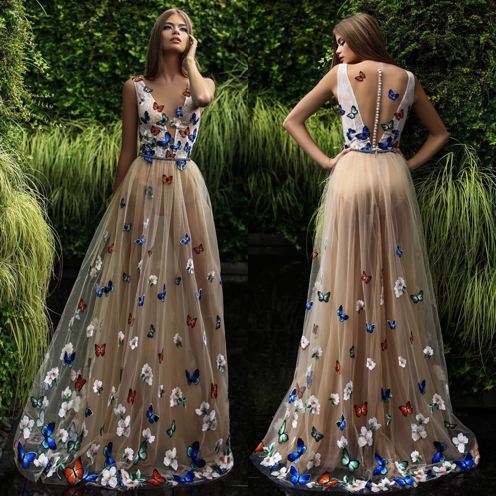 Fairy Embroidery Butterflies Prom Dresses Sexy See Through Champagne Celebrity Party Dress New Arrival Sheer Back Appliqued Evening Dresses, Royal blue
Fairy Embroidery Butterflies Prom Dresses Sexy See Through Champagne Celebrity Party Dress New Arrival Sheer Back Appliqued Evening Dresses, Royal blue