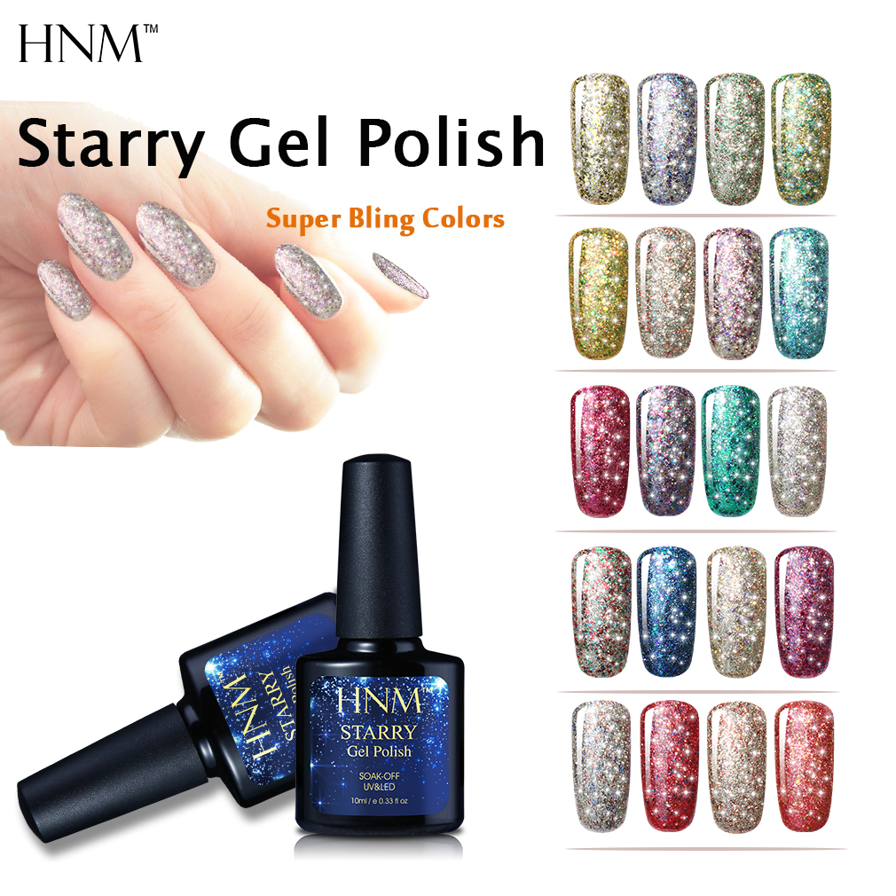 HNM 10ML Stary Nail Gel Polish Super Bling Color Gel Varnish Soak Off Semi Permanent UV LED Lucky Lacquer Hybrid Luck Ink Glue, 6620
HNM 10ML Stary Nail Gel Polish Super Bling Color Gel Varnish Soak Off Semi Permanent UV LED Lucky Lacquer Hybrid Luck Ink Glue, 6620