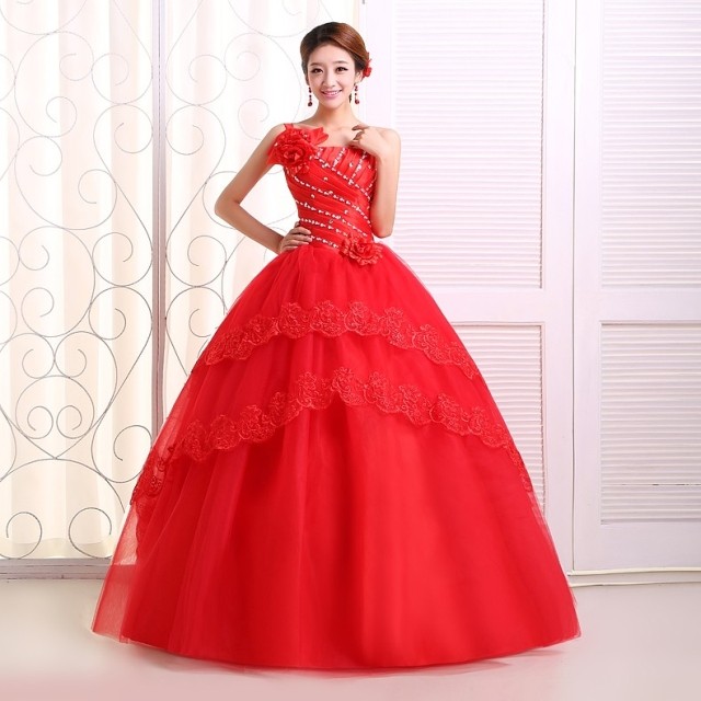Real photo 2018 Hot Sale Sweetangel Sleeveless Organza Strapless None Floor-length Crystal One Shoulder Princess Wedding Dress, Red
Real photo 2018 Hot Sale Sweetangel Sleeveless Organza Strapless None Floor-length Crystal One Shoulder Princess Wedding Dress, Red
