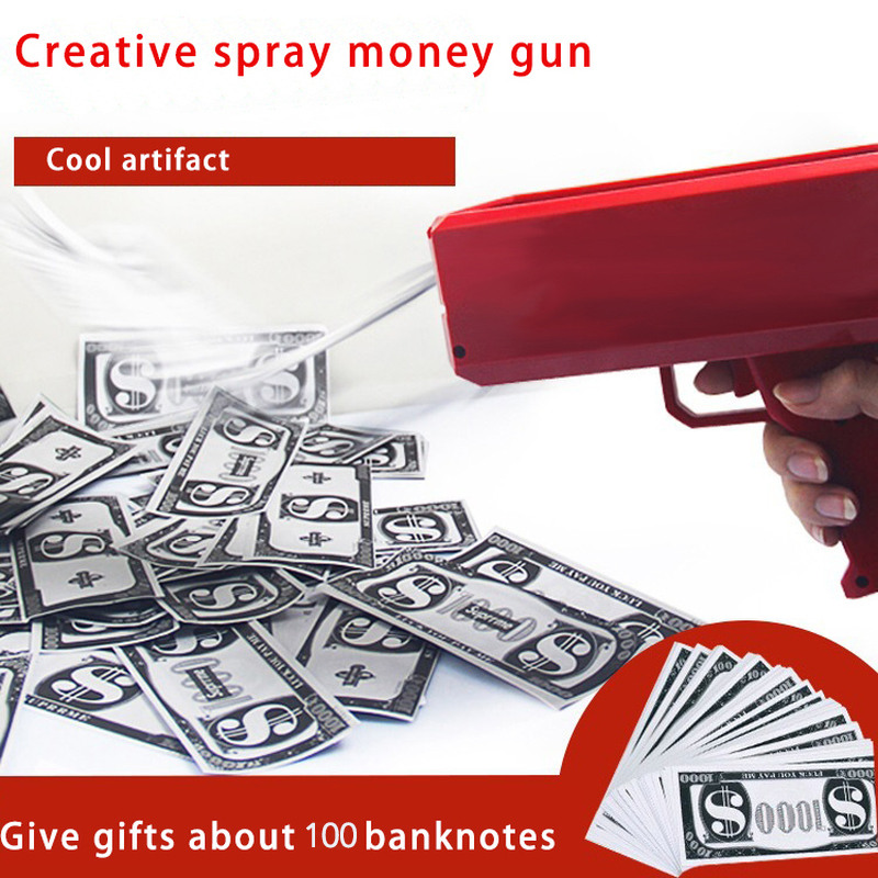 Fashion Make It Rains Spray Money Gun Cash Cannon Toy Spit Banknotes Game Gun Christmas Gift Decompression Shot Toys Funny Party Pistol Toy
Fashion Make It Rains Spray Money Gun Cash Cannon Toy Spit Banknotes Game Gun Christmas Gift Decompression Shot Toys Funny Party Pistol Toy
