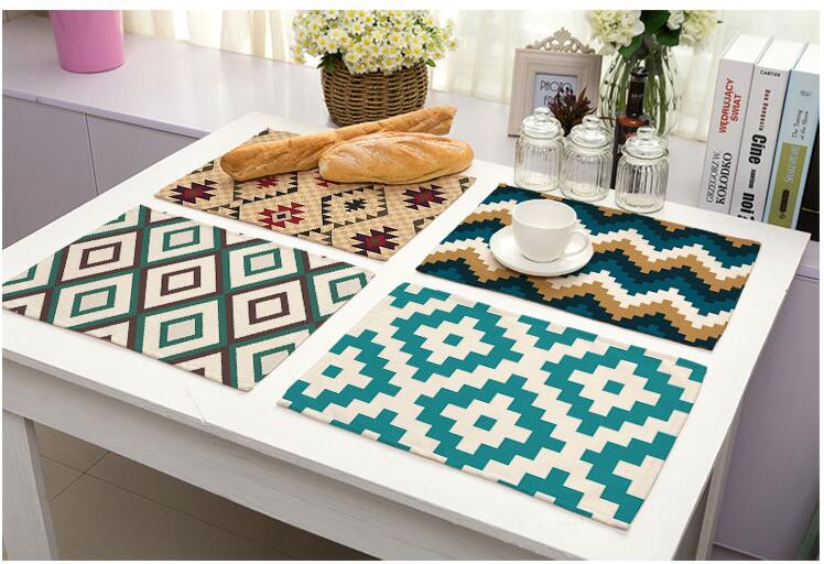 Geometry Print Table Mats Cotton Flax Heat Insulating Mattress Western-style Food laying Pads cloth Dining Mat MYJ 060
Geometry Print Table Mats Cotton Flax Heat Insulating Mattress Western-style Food laying Pads cloth Dining Mat MYJ 060