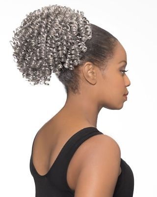 Grey kinky curly ponytail natural hair puff clip in gray human drawstring pony tail hair extension for black women 120g
Grey kinky curly ponytail natural hair puff clip in gray human drawstring pony tail hair extension for black women 120g