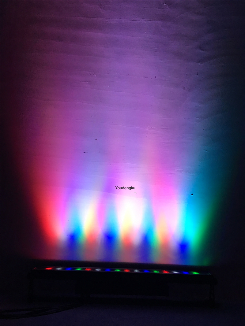 2 pieces IP65 waterproof two head led wall washer outdoor 18x15w rgbwa 5in1 linear wall washer led bar light