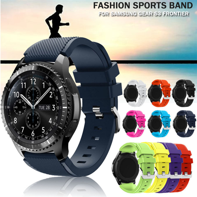 Samsung Silicon Watchband 22cm Sports Bracelet Replacement Strap For Gear S3 Frontier Classic Watch Band free shipping
