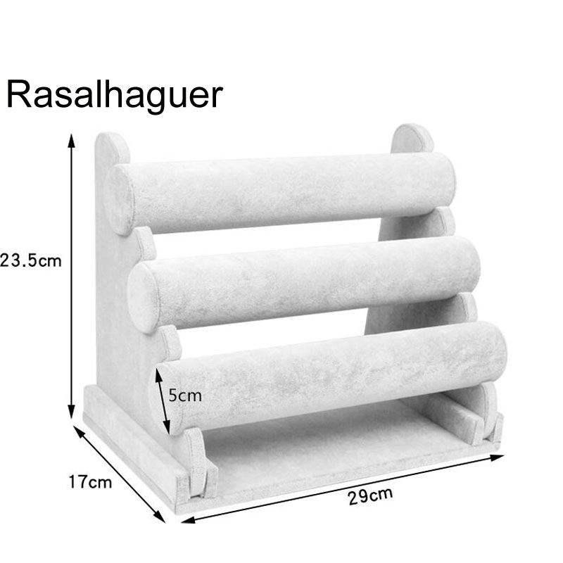 Selling Various Color Bracelet ThreeTier Tbar Jewelry Display Holder Jewellery Display Stand Rack Packgaing Bracelet Chain Wa