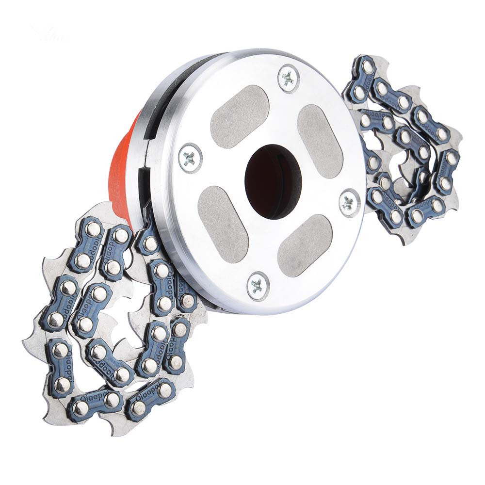 Garden nylon grass Trimmer head w/ manganese link chain for most all strimmer brush cutter grass clipper string slashing head